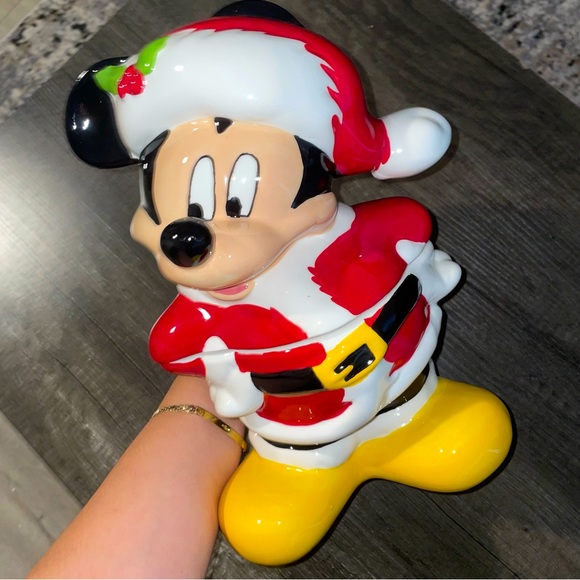 🍪🎄♥️MICKEY MOUSE COOKIE JAR ♥️🎄🍪 - Picture 1 of 5